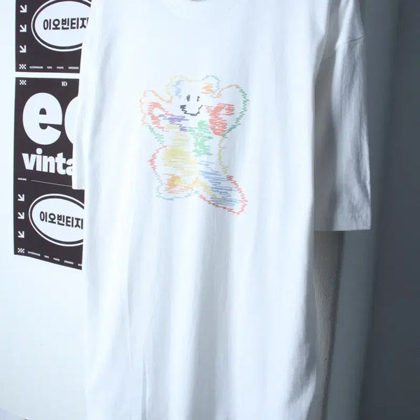 [BUNJANG] Grayver Oversized Bear Graphic T-Shirt XL-2XL / (XL-2XL) 그레이버 반팔 티셔츠 빅사이즈 곰돌이 키치-H35589