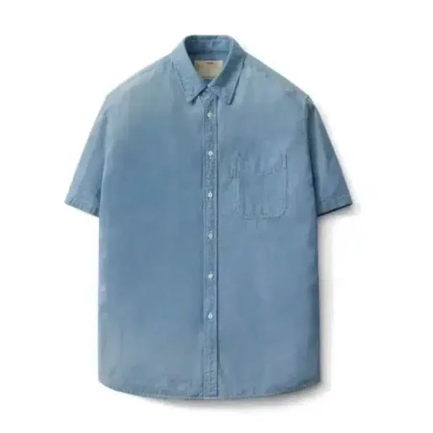 [BUNJANG] Pottery Chambray Cotton Short Sleeve Shirt Size 4 / 포터리 샴브레이 코튼 반팔 셔츠 4