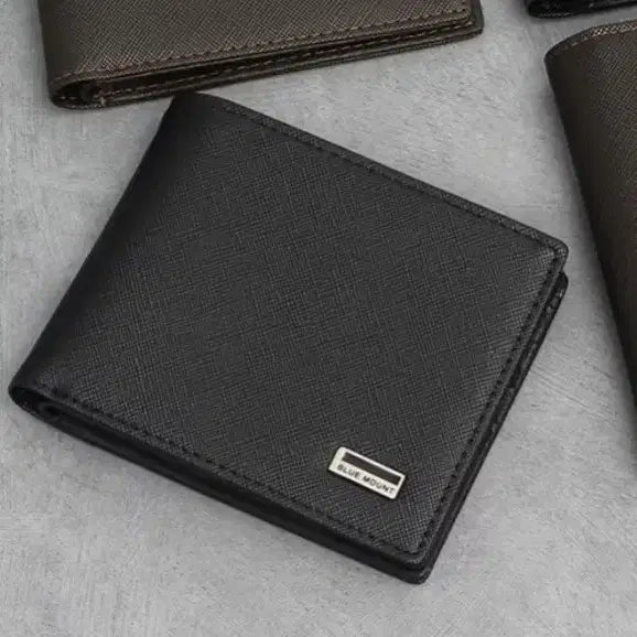 [BUNJANG] Bluermunt Men's Leather Bifold Wallet / 고급 S클래스 남성용 명품 브랜드 블루마문트의 깔끔한 디자인의 가죽소재 반지갑 판매해요