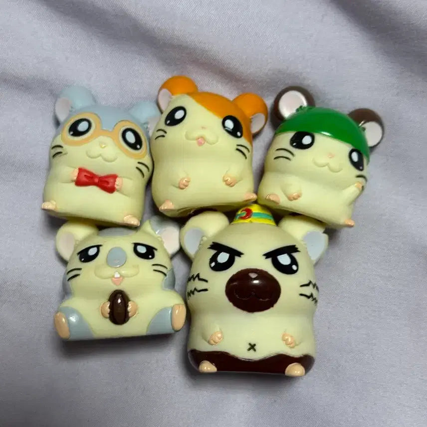[BUNJANG] Classic Bangga Bangga Hamster Finger Puppet Figure Set (5 Types) / 고전 방가방가햄토리 손가락 피규어 5종 세트