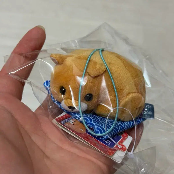 [BUNJANG] Shiba Inu Plush Keychain With Tag / 일본 시바견 인형 키링 택 있음