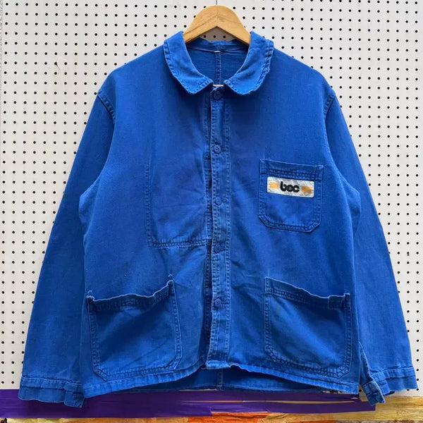 [BUNJANG] 1970s French Work Jacket Rounded Collar / 1970s FADED ROUNDED COLLAR 라운드카라 프렌치워크자켓
