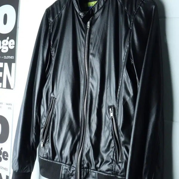 [BUNJANG] Zara Zip-Up Windbreaker Rider Blouson Jacket / (M) 자라 집업 바람막이 점퍼자켓 유광 라이더 블루종-H35505