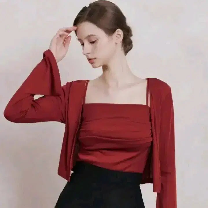 [BUNJANG] Grace Yu Joy Cardigan Sleeveless Setup / 그레이스유 조이 가디건 슬리브리스 셋업