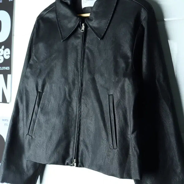 [BUNJANG] W(F) Brand Vintage Zip-Up Windbreaker Jacket Vegan Leather / W(F) 브랜드빈티지 집업 바람막이 점퍼자켓 비건레더-H35518
