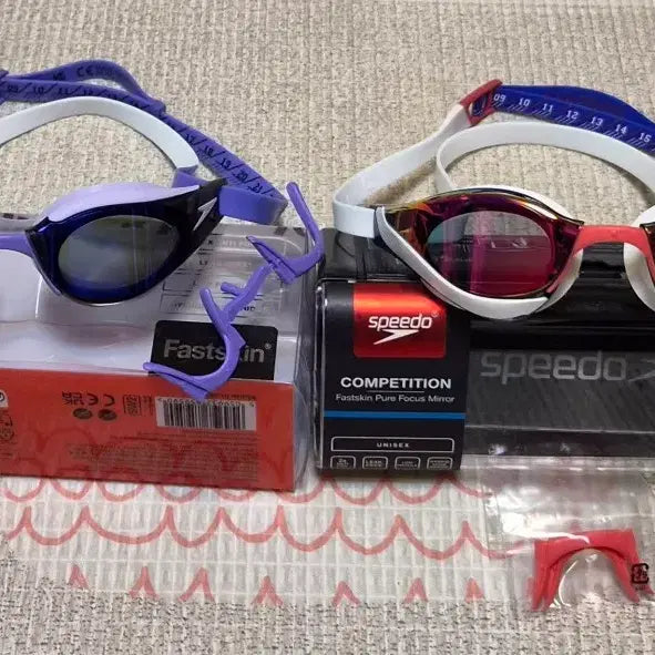 [BUNJANG] Speedo Hyper Elite Gwangalli Goggles Bundle Set / 스피도 하옐 광안리 수경외 일괄