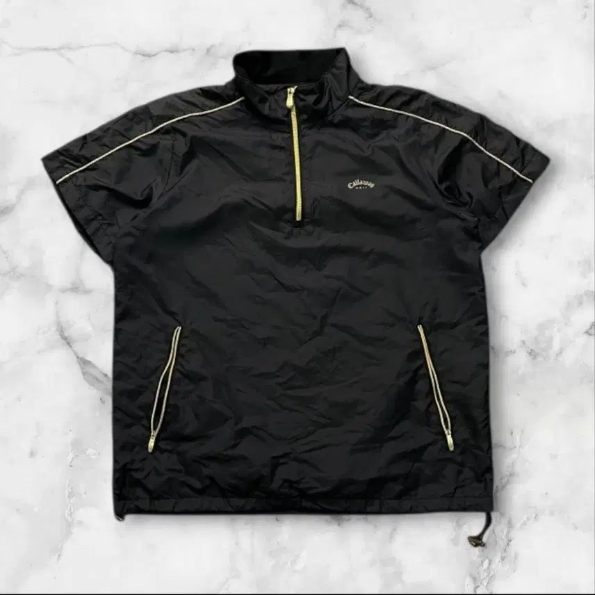 [BUNJANG] Callaway Golf Men's Short Sleeve Windbreaker Warm-up Top / 캘러웨이 골프 반팔 바람막이 웜업100