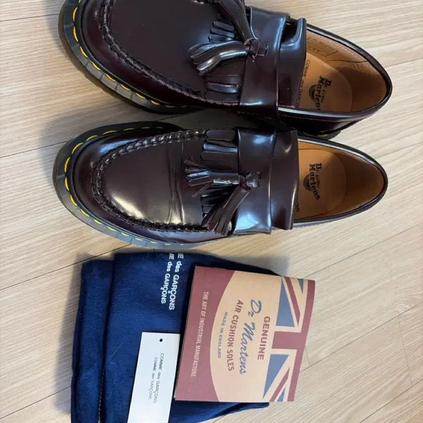 [BUNJANG] Dr. Martens x Comme des Garçons 21FW Tassel Loafers Burgundy / 닥터마틴 닥터마틴 21FW 꼼데가르송 태슬 로퍼 버건디