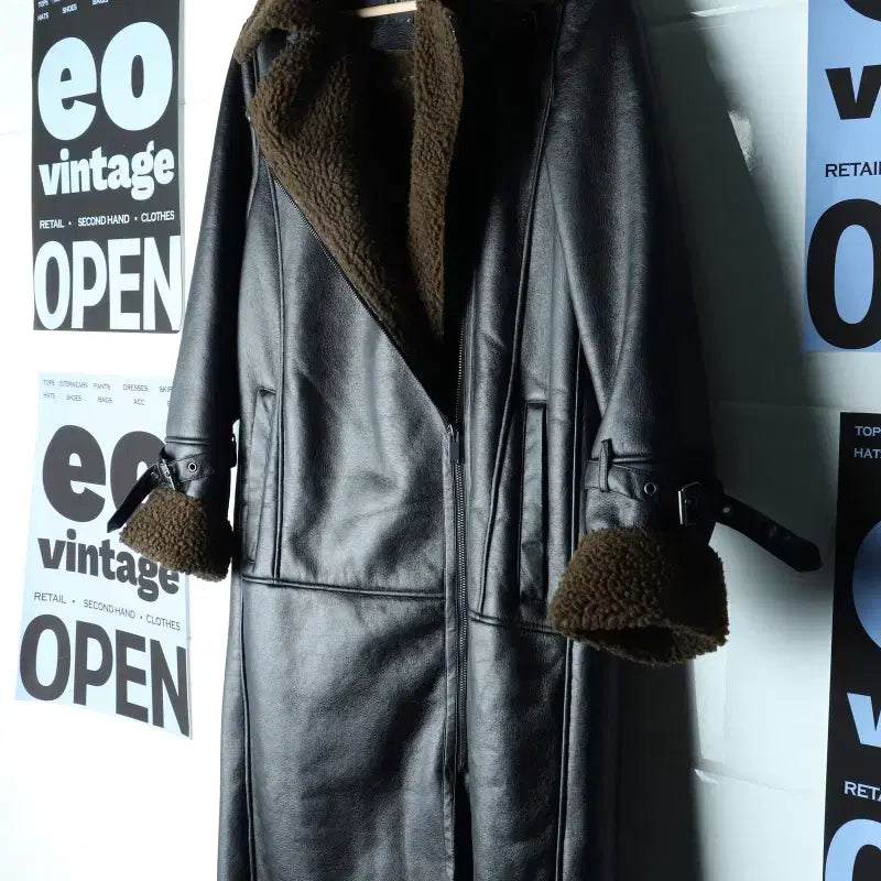 [BUNJANG] Brand Vintage Zip-Up Windbreaker Jumper Jacket / W(S-M) 브랜드빈티지 집업 바람막이 점퍼자켓 롱 무스탕-H35534