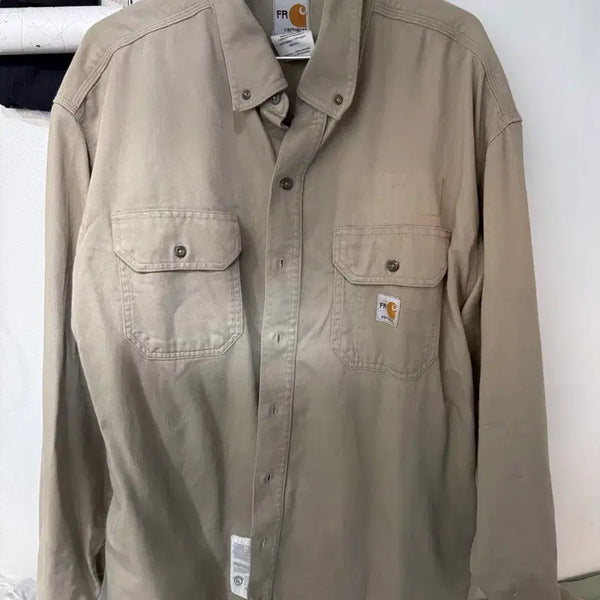 [BUNJANG] Carhartt Beige FR Work Shirt / 칼하트 베이지 셔츠