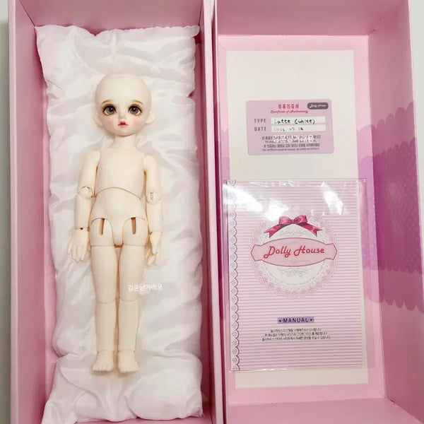 [BUNJANG] Dolly House Latte (White) MSD Ball-Jointed Doll Body + Wig, Outfit, Accessories / 물포) 구관 돌리하우스 라떼 미백 usd 본체 가발 의상 옷 구체관절인형 물품