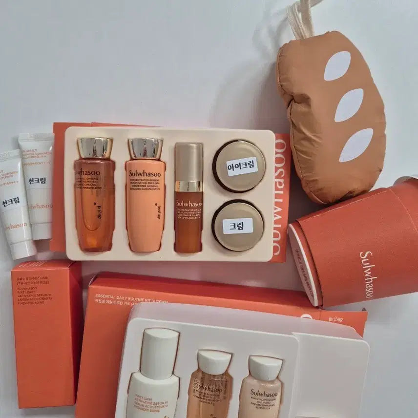 [BUNJANG] Sulwhasoo Concentrated Ginseng Renewing 5-Piece Kit with Essential Cream & Sunscreen / 설화수 진설.자음생5종키트.상백선크림