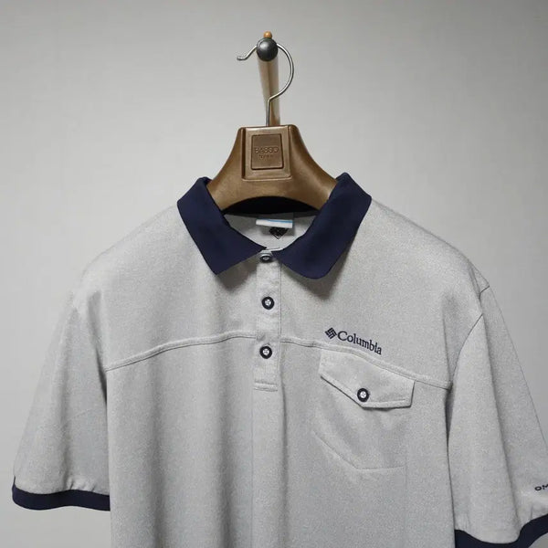 [BUNJANG] Columbia Men's Functional Short-Sleeve Polo Shirt - Gray (XL) / XL ) 컬럼비아 남성 기능성 반팔 카라티 그레이