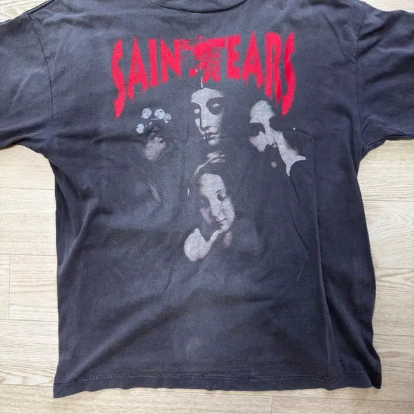 [BUNJANG] Saint Michael Denim Tears T-Shirt XL / [XL] 세인트미카엘 데님티어스 반팔