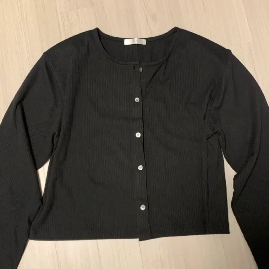 [BUNJANG] Ecris Maya Ribbed Cardigan (Black) / 에크리스 ecris 마야 골지 가디건 (블랙)