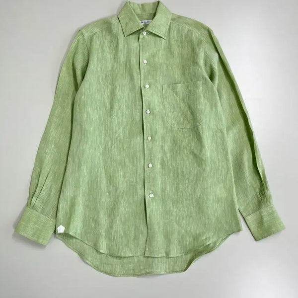 [BUNJANG] Loro Piana Green Linen Shirt / [정품] 로로피아나 그린 린넨 셔츠