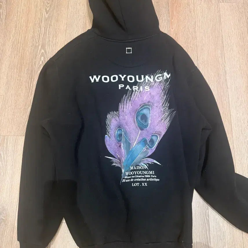 [BUNJANG] Wooyoungmi Feather Print Hoodie / 우영미 후드티