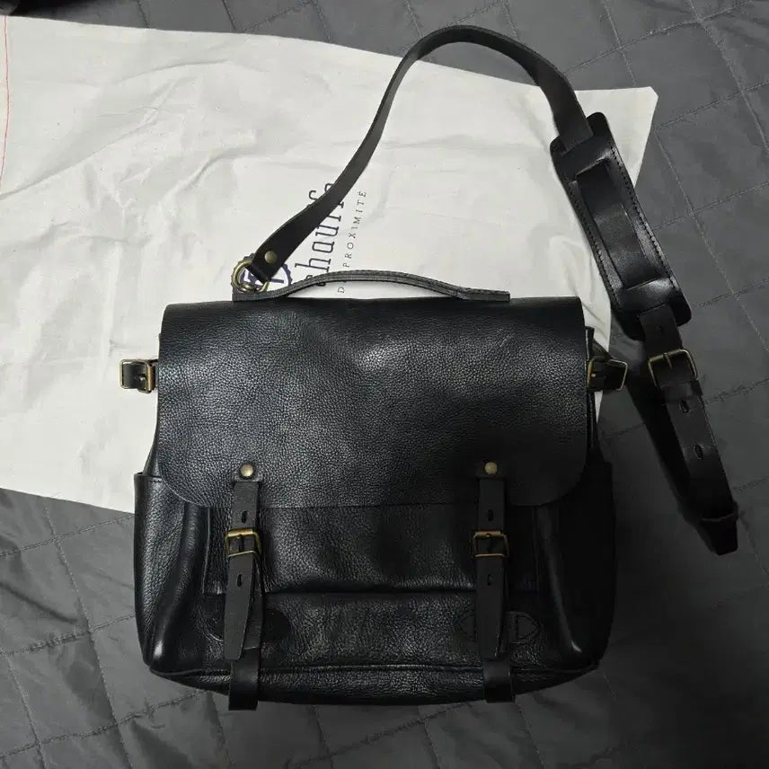 [BUNJANG] Blued'eshop Eclaire Satchel Bag M Noir Black / 블루드쇼프 이클레어 사첼백 M 누아르 블랙. 크로스백 토트백 레더