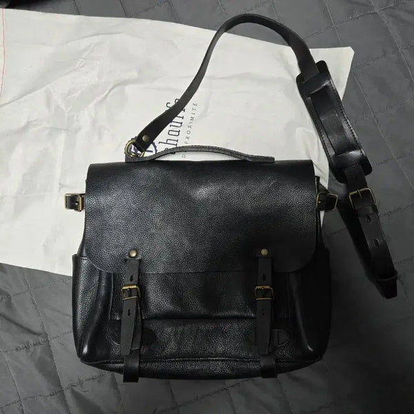 [BUNJANG] Blued'eshop Eclaire Satchel Bag M Noir Black / 블루드쇼프 이클레어 사첼백 M 누아르 블랙. 크로스백 토트백 레더