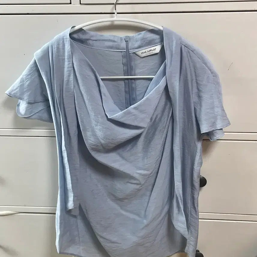 [BUNJANG] Our Cosmos Sky Blue Ribbon Blouse Tie / 아워코모스 하늘색 리본 블라우스  타이