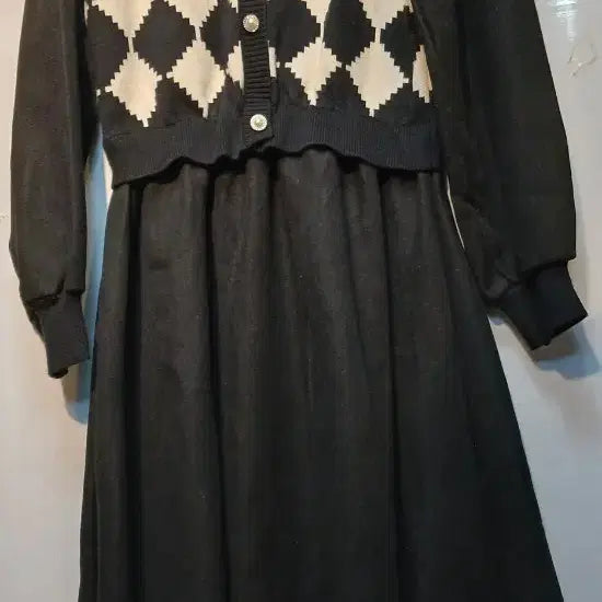 [BUNJANG] LAP Argyle Knit Dress / LAP 아가일 니트 원피스 FREE