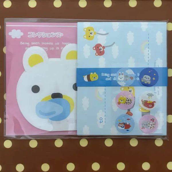 [BUNJANG] Usakore Friends Mini Stationery Set (New) / 고전 일본 우사코레프렌즈 미니 편지지(새상품)