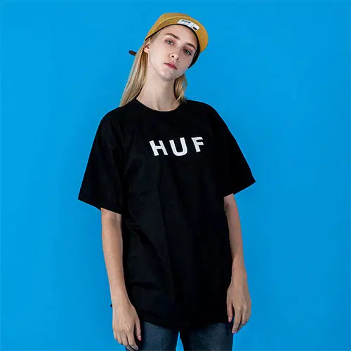 [BUNJANG] HUF Original Logo T-Shirt Black/White (Size S) / [새상품] 허프 티셔츠 S사이즈 ORIGINAL LOGO TEE-BLK(wht)