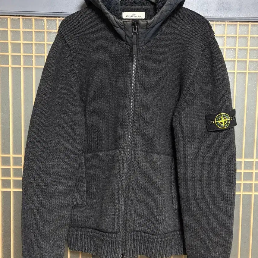 [BUNJANG] Stone Island Heavy Wool Zip-Up Knit Hoodie / [XL]스톤아일랜드 헤비울 울프 니트집업
