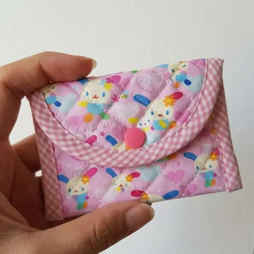 [BUNJANG] Usahana Quilted Card Holder with Bias Detail / 우사하나 누빔 바이어스 카드지갑