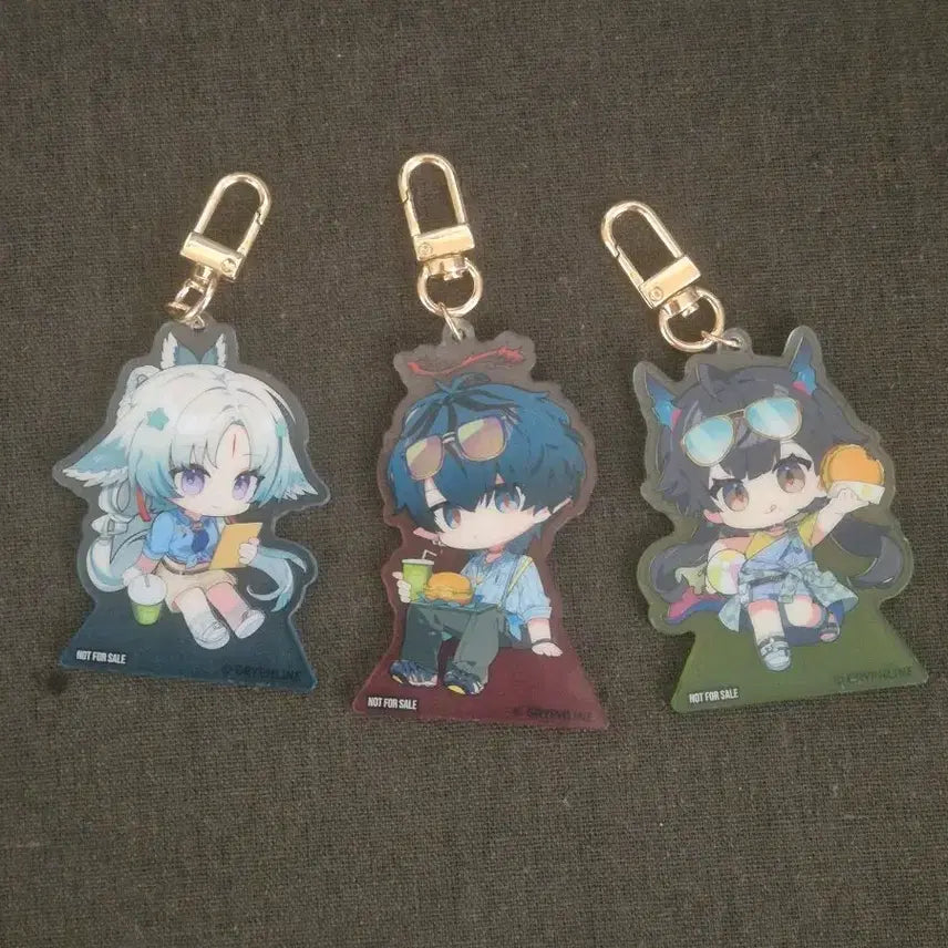[BUNJANG] Endfield Frankburger Acrylic Keyring Set / 엔드필드 프랭크버거 아크릴키링 (3종 일괄)