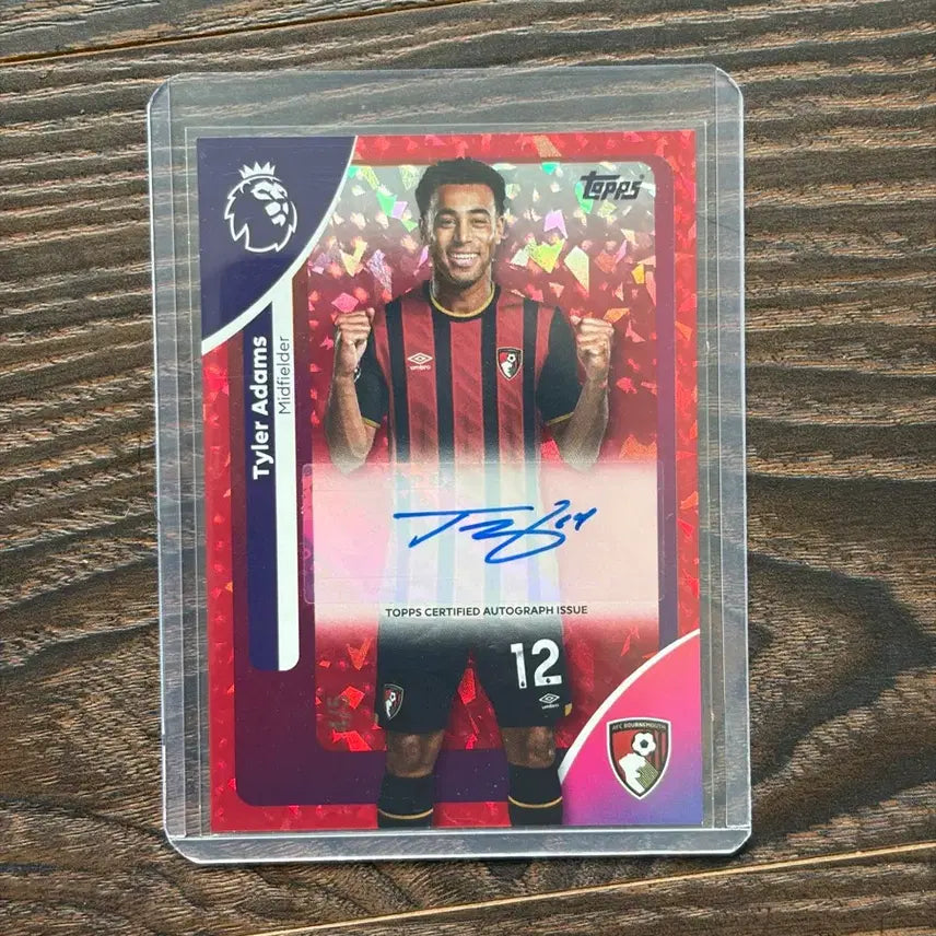 [BUNJANG] Tyler Adams Bournemouth Tops Premier League Limited Edition 5 Auto Card / 본머스 타일러 아담스 탑스 프리미어리그 5한정 오토카드