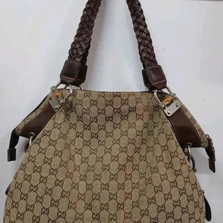 [BUNJANG] Gucci GG Logo Bamboo Detail Clutch Bag / 구찌  가방