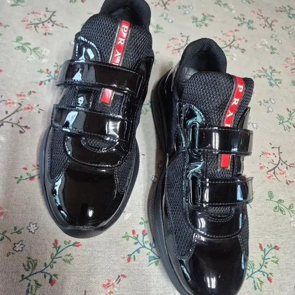 [BUNJANG] Prada Black American Velcro Sneakers / 프라다 블랙 아메리칸 벨크로 스니커즈