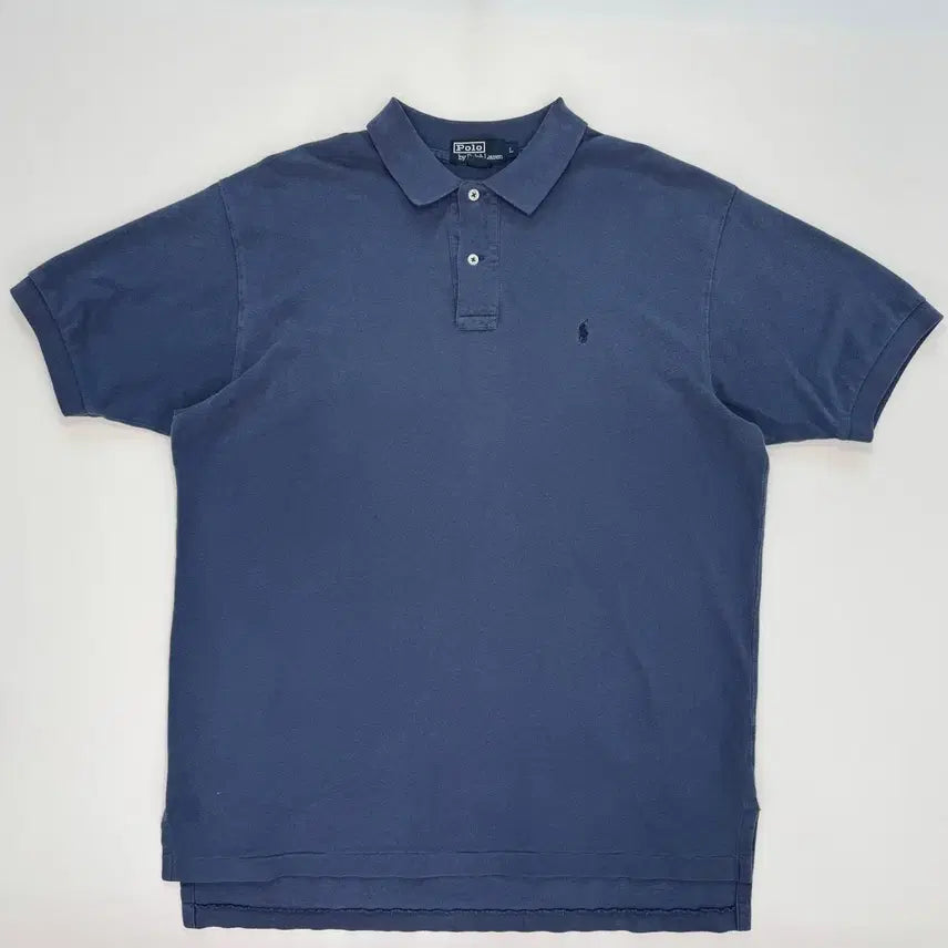 [BUNJANG] Polo Ralph Lauren Vintage Indigo Blue Pique Polo Shirt L / [L] 폴로 랄프로렌 빈티지 블루 피케 카라티 (멕시코산)