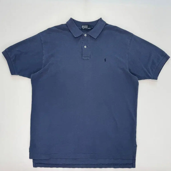 [BUNJANG] Polo Ralph Lauren Vintage Indigo Blue Pique Polo Shirt L / [L] 폴로 랄프로렌 빈티지 블루 피케 카라티 (멕시코산)