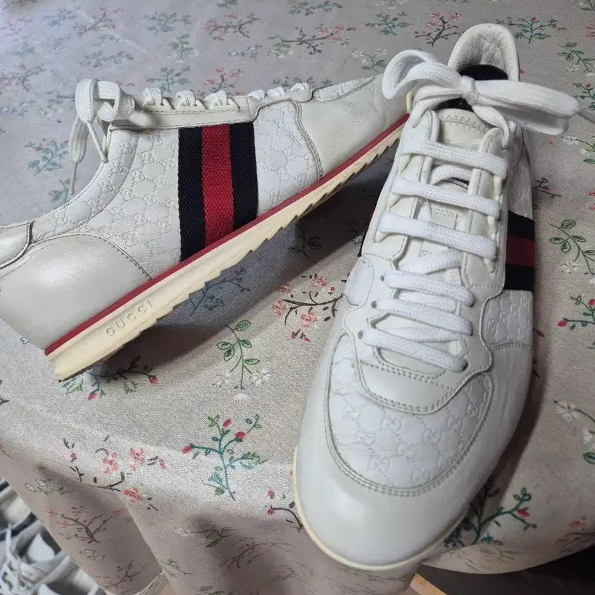 [BUNJANG] Gucci Leather Sneakers White Size 270 / 구찌 스니커즈 흰색 270 사이즈