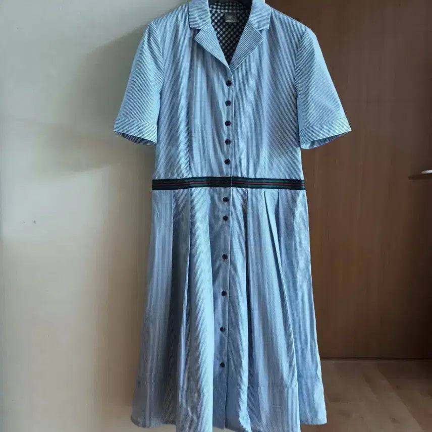 [BUNJANG] Striped Shirt Dress / 스트라이프 셔츠 원피스