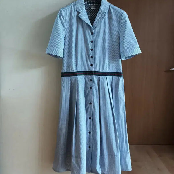[BUNJANG] Striped Shirt Dress / 스트라이프 셔츠 원피스