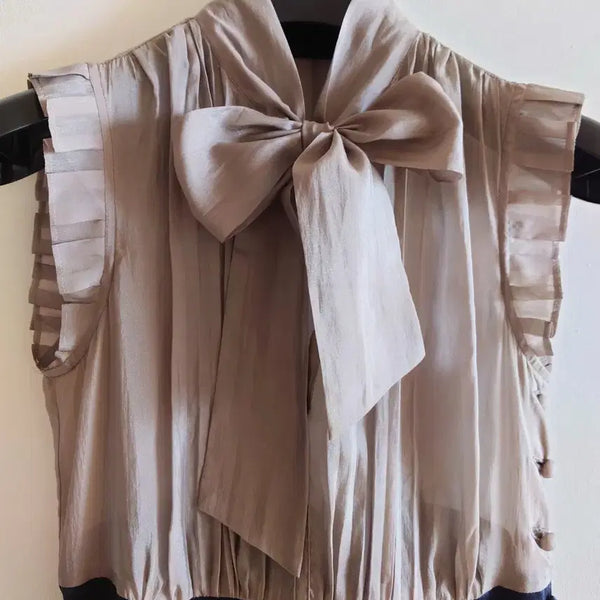 [BUNJANG] Silk Ribbon Dress / 실크 리본 원피스