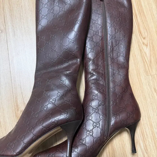 [BUNJANG] Gucci Gucciissima GG Leather Long Boots Size 37.5 / 구찌 구찌시마 GG 레더 롱부츠 37.5 (240~245) 정품
