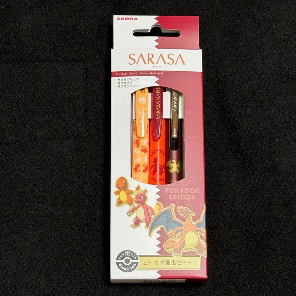 [BUNJANG] Zebra Sarasa Clip Nano Grand Ballpoint Pen Pokemon Set (3 pcs) - Charmander, Charmeleon, Charizard / 제브라 사라사 클립 나노 그랜드 볼펜 포켓몬 3본 세트 파이리 리자드 리자몽