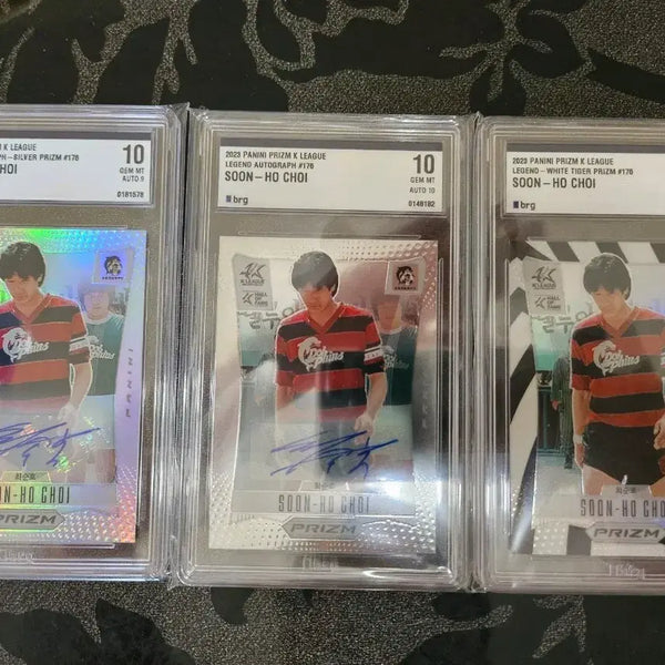 [BUNJANG] Panini Prism K League Choi Soon-ho 2023 Autograph Card Set (3 Types) / 23년 k리그 파니니프리즘 포항스틸러스 최순호 카드 3종