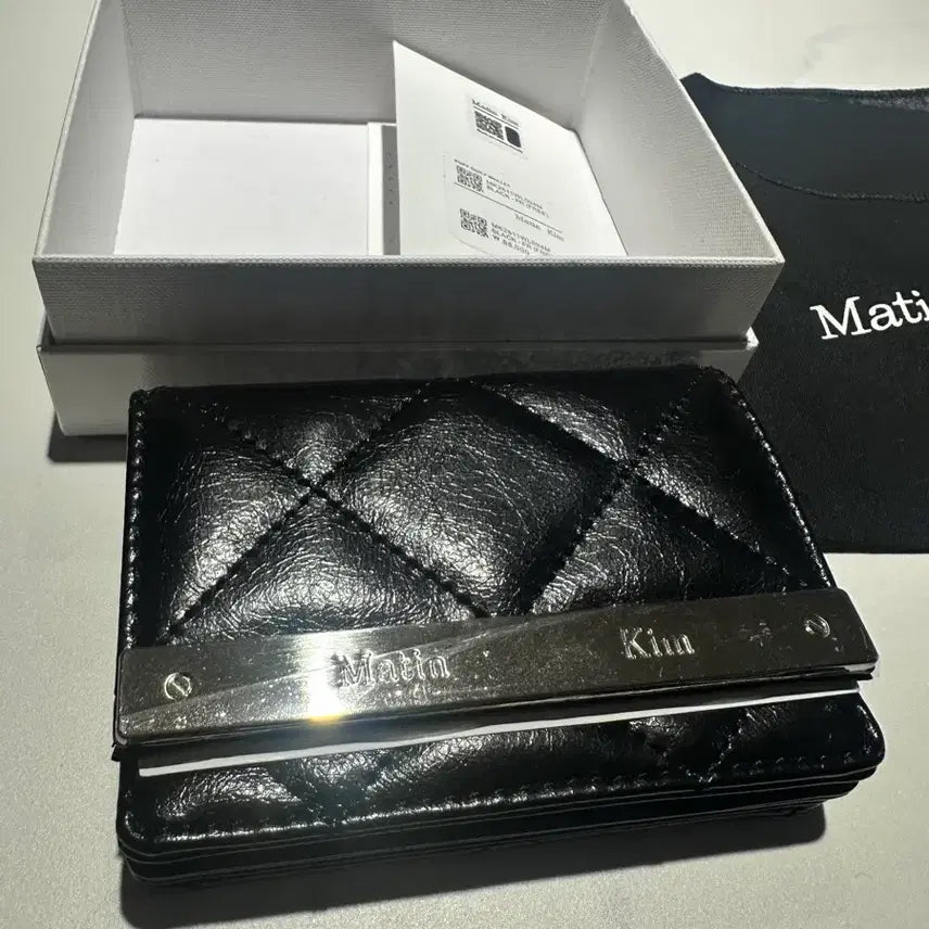 [BUNJANG] Matinkim Quilted Card Holder Black / 마뗑킴 퀼팅 카드지갑 블랙