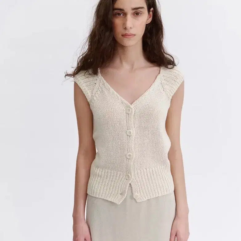 [BUNJANG] Lo61 Athens Knit Top Linen / Lo61 (엘오61) Athens Knit Top in Linen