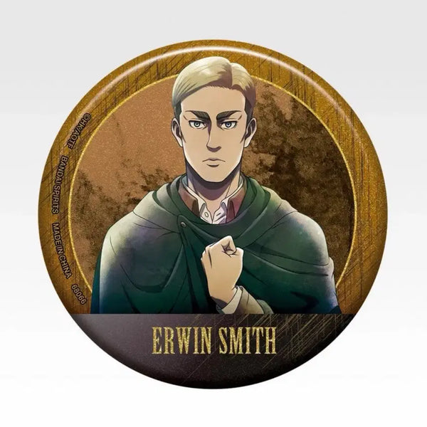 [BUNJANG] Attack on Titan Erwin Metallic Can Badge G Prize Ichiban Kuji / G-5 엘빈 메탈릭 캔뱃지 G상 진격의거인 각자의 결의 이치방쿠지 제일복권