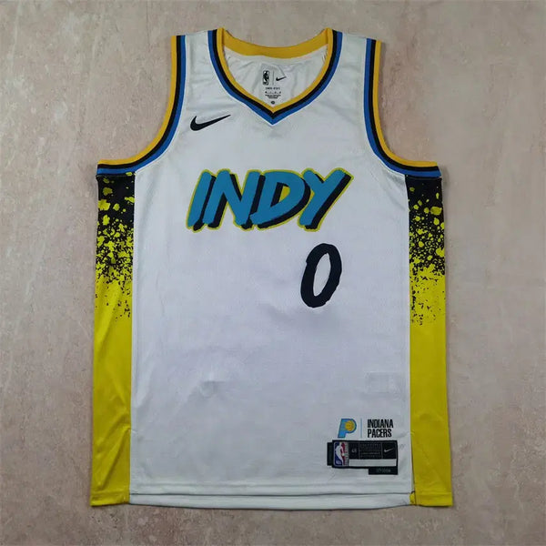 [BUNJANG] Halliburton 2025 White City Edition Basketball Jersey / 2025년형 워킹홀리데이 핼리버튼 0호 화이트시티판 뉴프린트 농구복