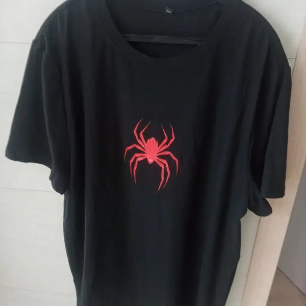 [BUNJANG] Black Spider-Man Graphic Print T-Shirt XXL / 검정 스파이더맨 반팔티 XXL 새상품