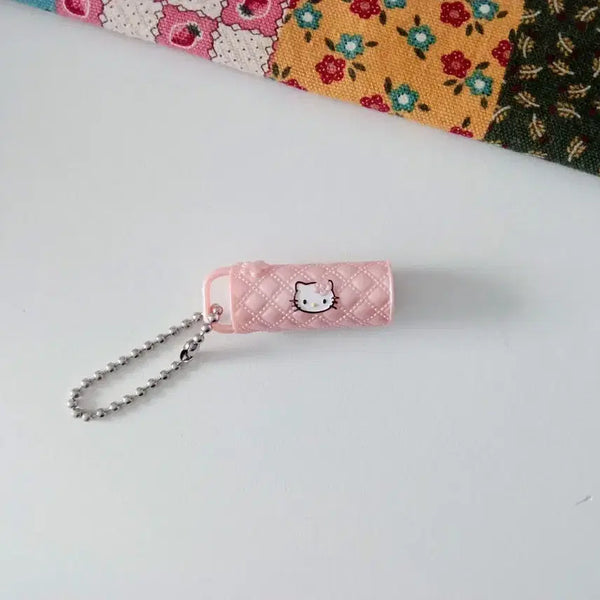 [BUNJANG] Hello Kitty Pink Quilting Mini Keychain / 키티 핑크 퀼팅 미니 키링