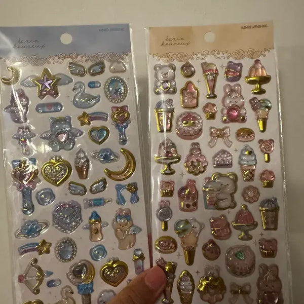 [BUNJANG] Japanese Authentic 3D Stickers Set (2 Types) / 일본정품 입체 스티커 2종 일괄(개당 구매 가능)