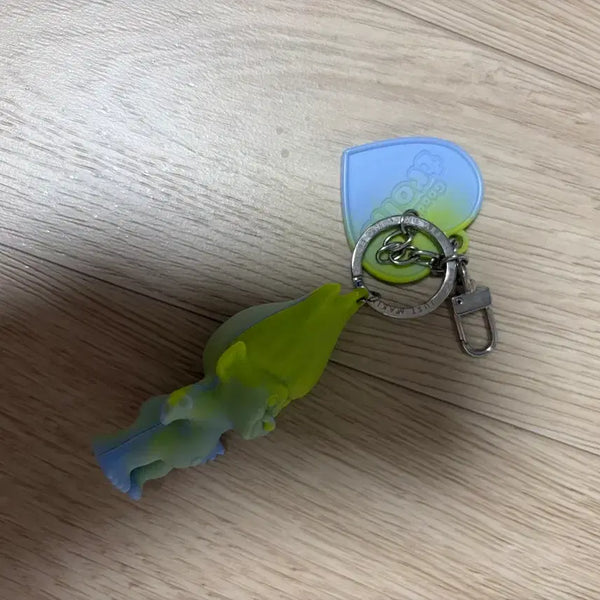 [BUNJANG] Goodtrolls Heart Keyring Yellow/Blue / 굿트롤 하트 키링 옐로우/블루